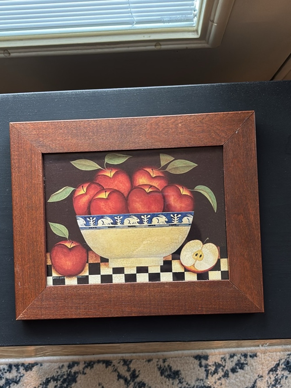 Framed Apple Bowl Print by Diane Ulmer Peterson